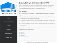 Tablet Screenshot of erectorsplus.com